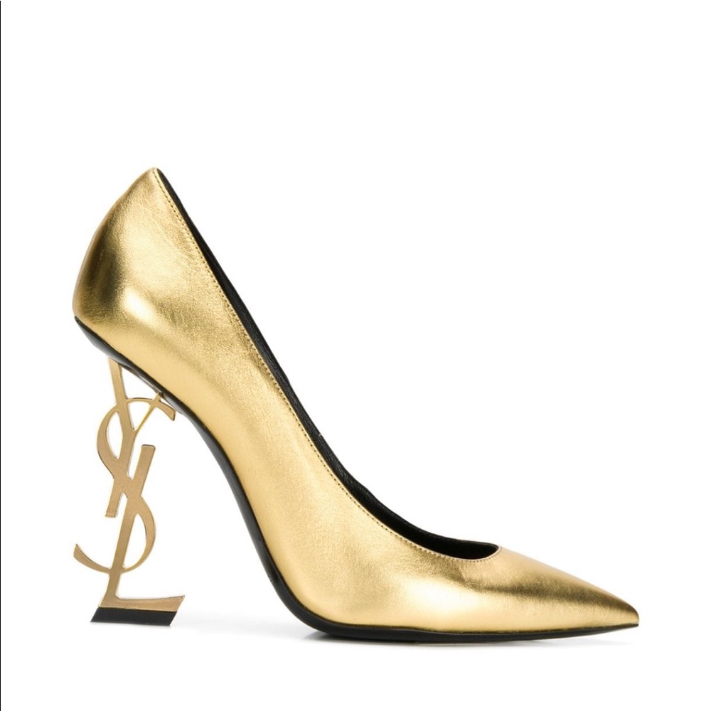 Saint Laurent Opyum Gold Heels